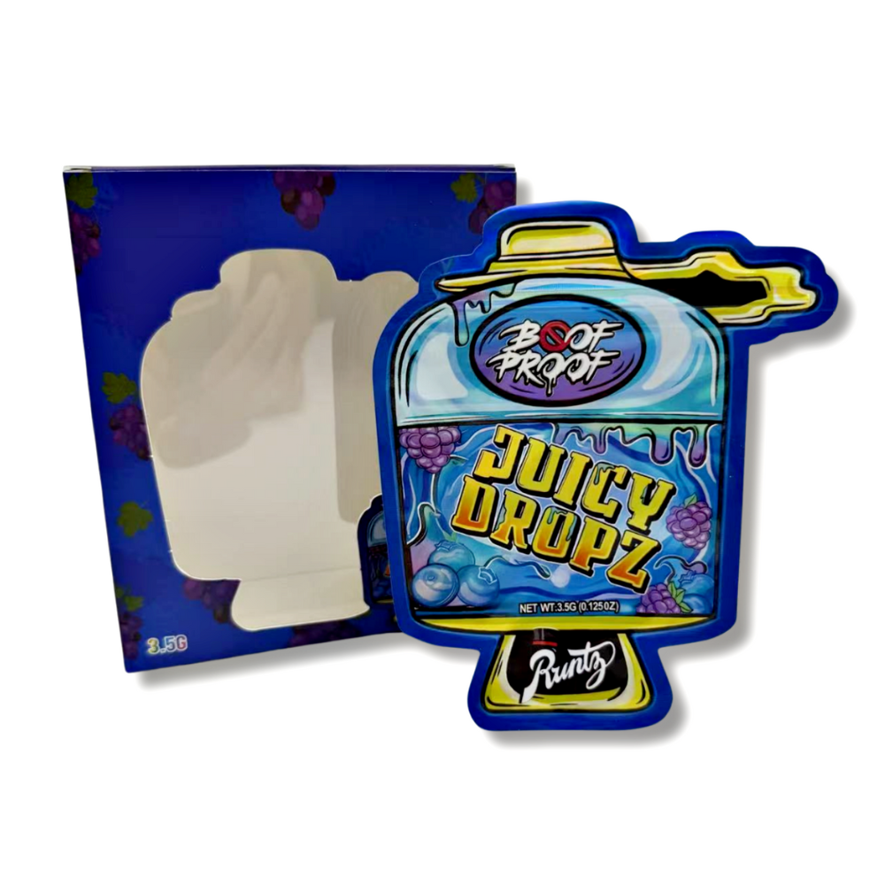 RUNTZ JUICY DROPZ 3.5g Mylar Bag and Box RUNTZ JUICY DROPZ 3.5g Mylar Bag and Box