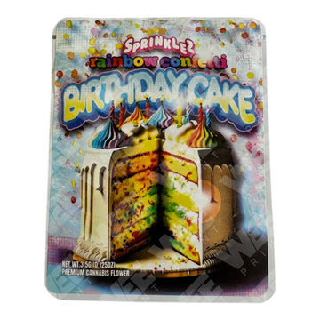 Sprinklez Rainbow Confetti Birthday Cake 3.5G Mylar Bags