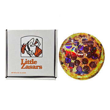 Little Zasars Pizza Mylar Bag and Box