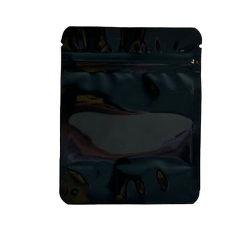 Plain Black 3.5G Mylar Bags | Black Mylar Bag