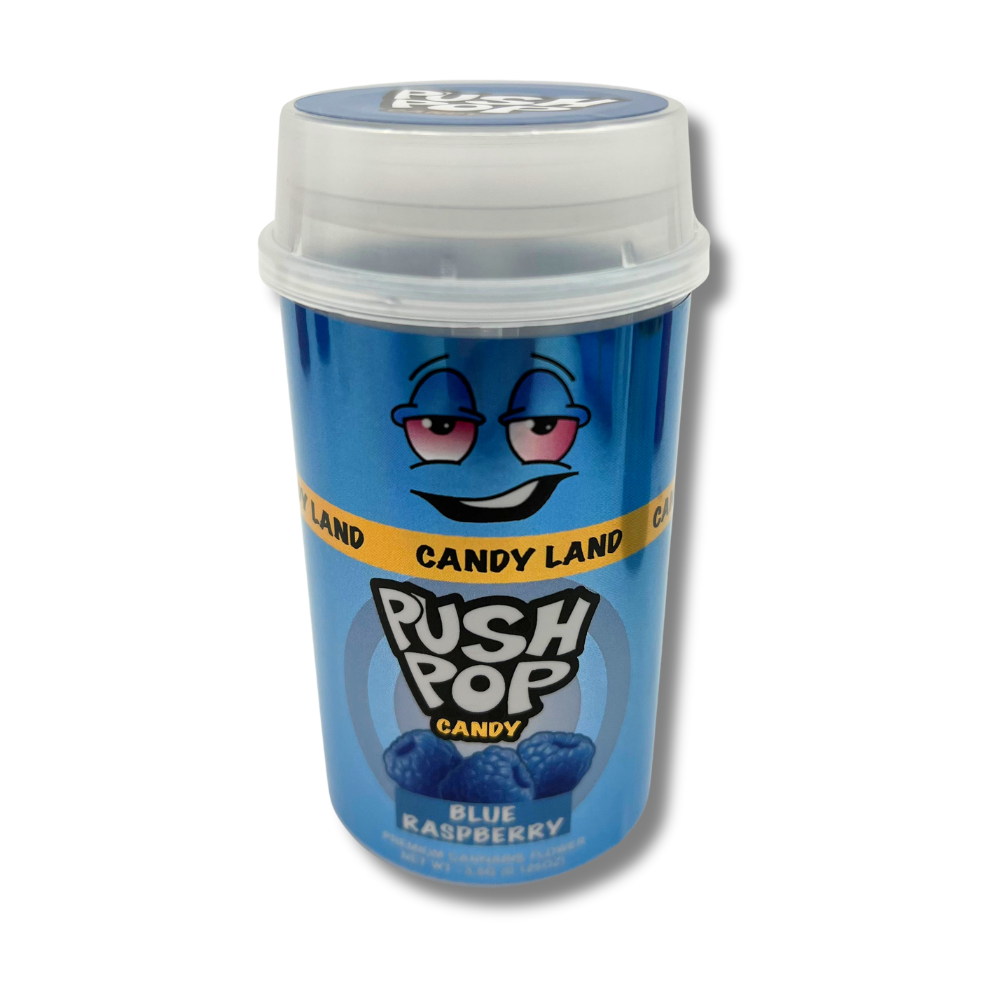 Blue Raspberry Push Pops PUSH POPS BLUE RASBERRY 3.5g FLOWER JAR