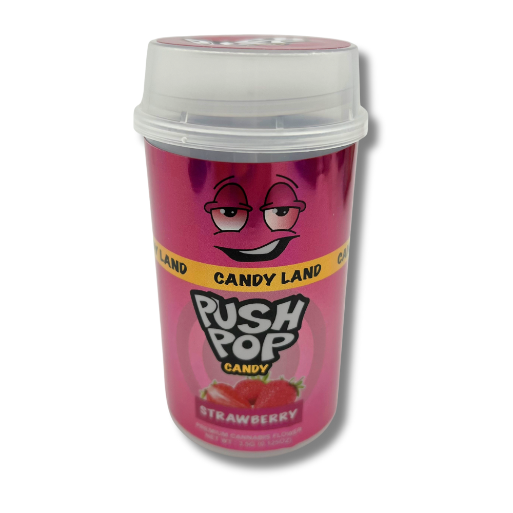 PUSH POPS CANDY LAND STRAWBERRY 3.5g FLOWER JAR
