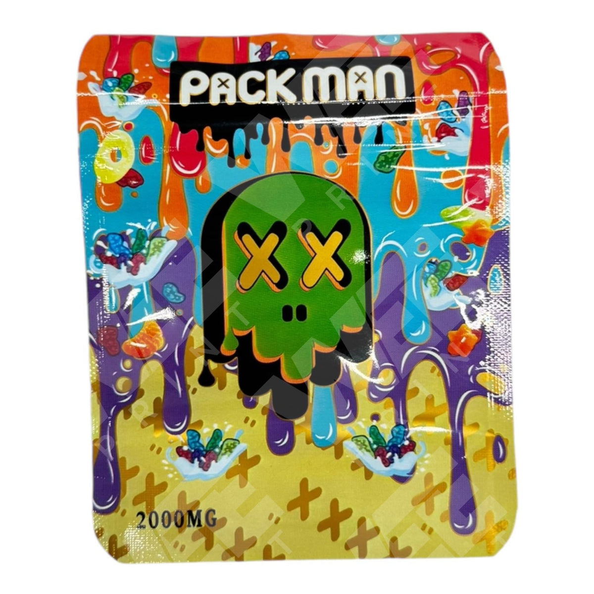 100 Pac Candy 2000 mg Edible Candy Packman Mylar Bags