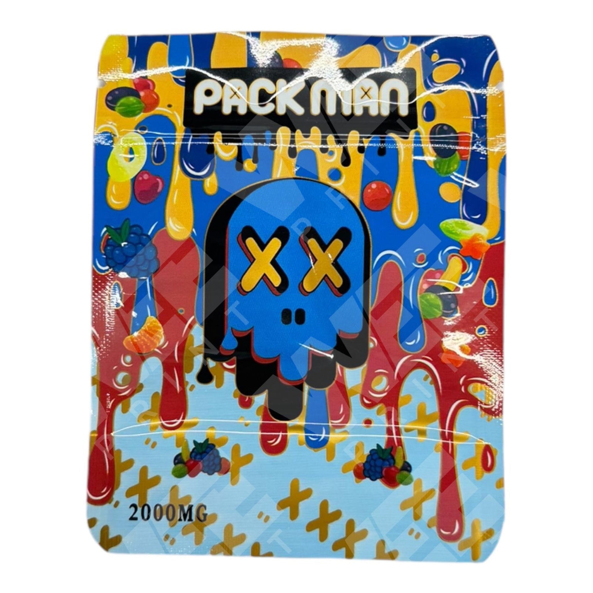 2000 mg Edible Berries Packman Mylar Bags