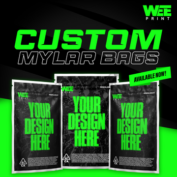 1 oz CUSTOM UV STICKER MYLAR BAGS, CUSTOM MYLAR BAGS