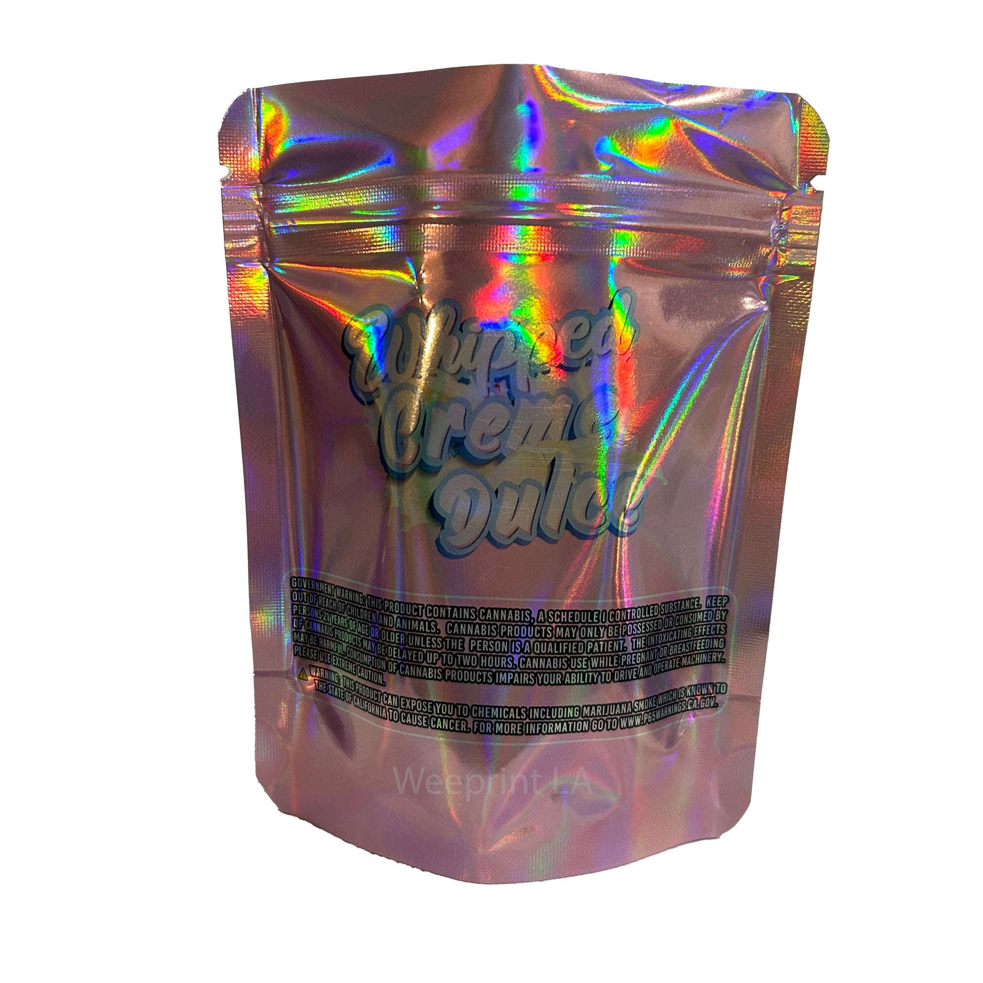 Whipped Creme Dulce 3.5G Mylar Bags, 3.5G Printed Mylar Bags.