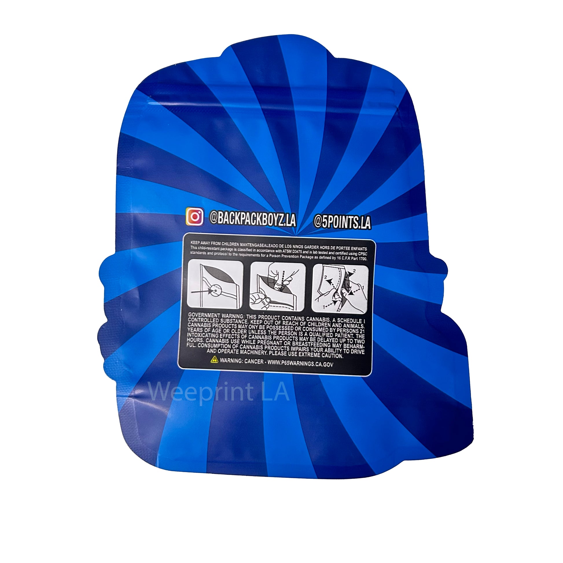 Uncle Snoop Backpack Boyz 3.5G Mylar Bags Backpack Boyz Mylar Bags