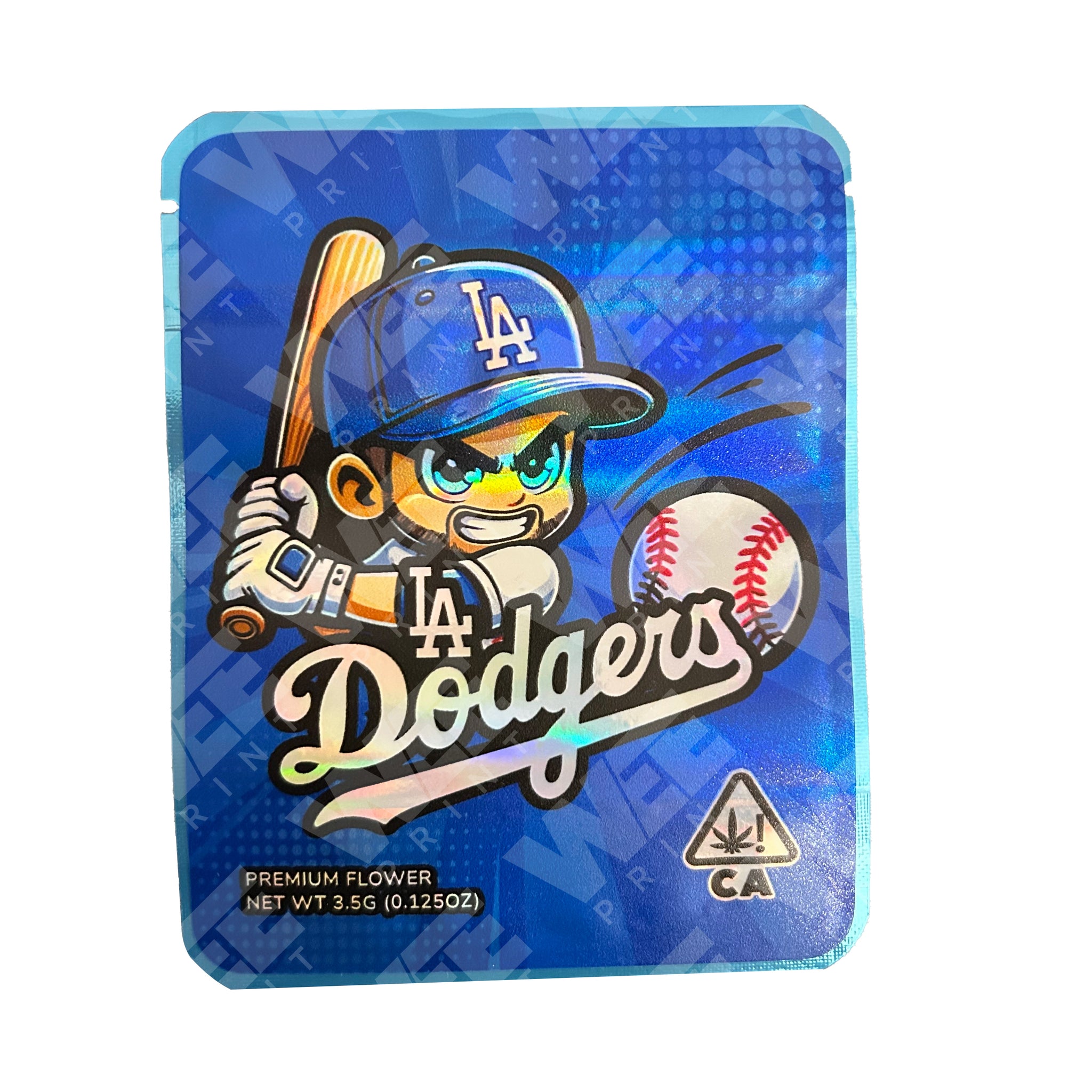 LA Dodgers 3.5g CUSTOM UV STICKER MYLAR BAGS