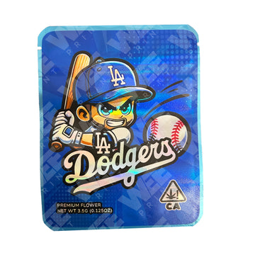 LA Dodgers 3.5g CUSTOM UV STICKER MYLAR BAGS