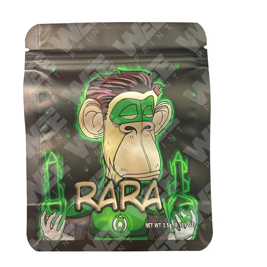 Green RARA 3.5G Mylar Bags