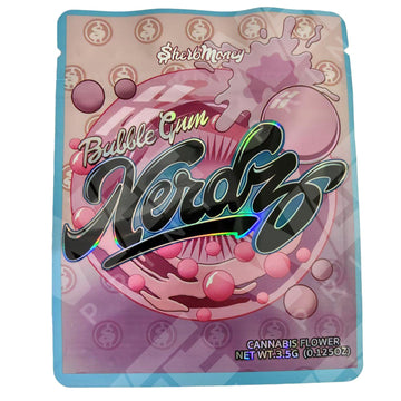 Bubblegum Nerdz 3.5G Mylar Bags
