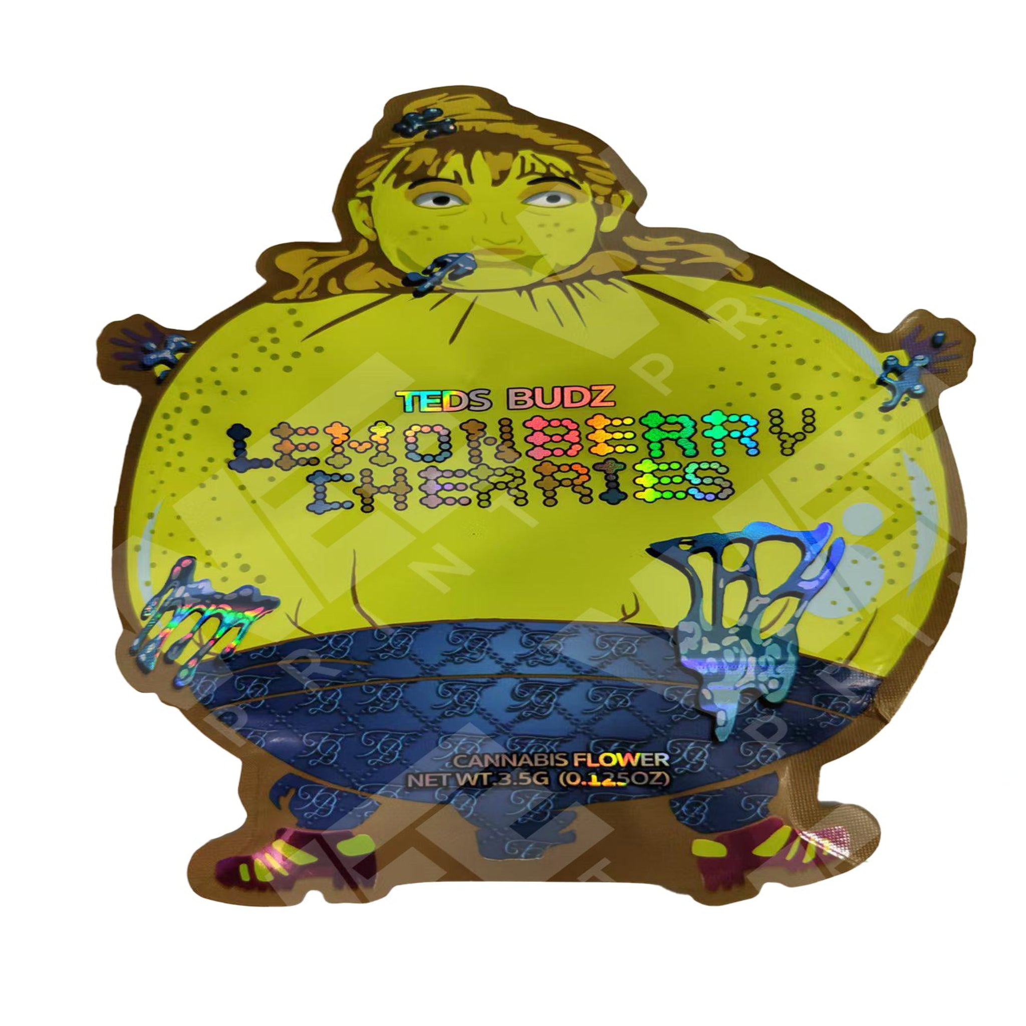 LemonBerries Cherry Teds Budz 3.5G Mylar Bags