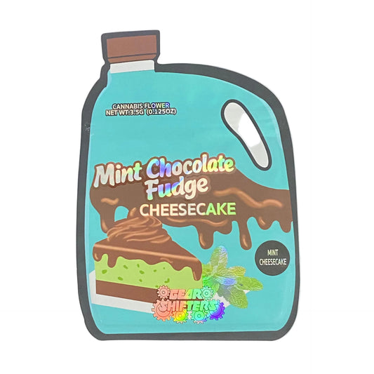 Mint Chocolate Fudge Cheesecake packaging on a white background