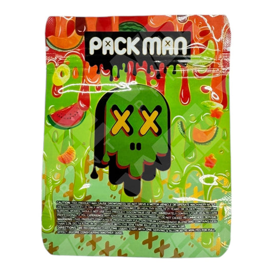 2000 mg Edible Watermelon Packman Mylar Bags
