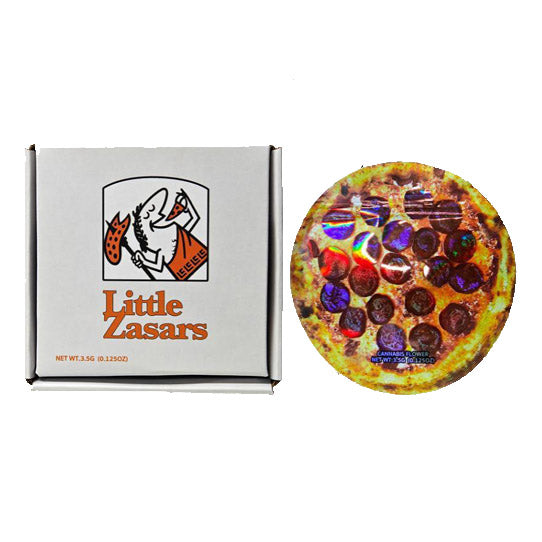 Little Zasars Pizza  Mylar Bag and Box