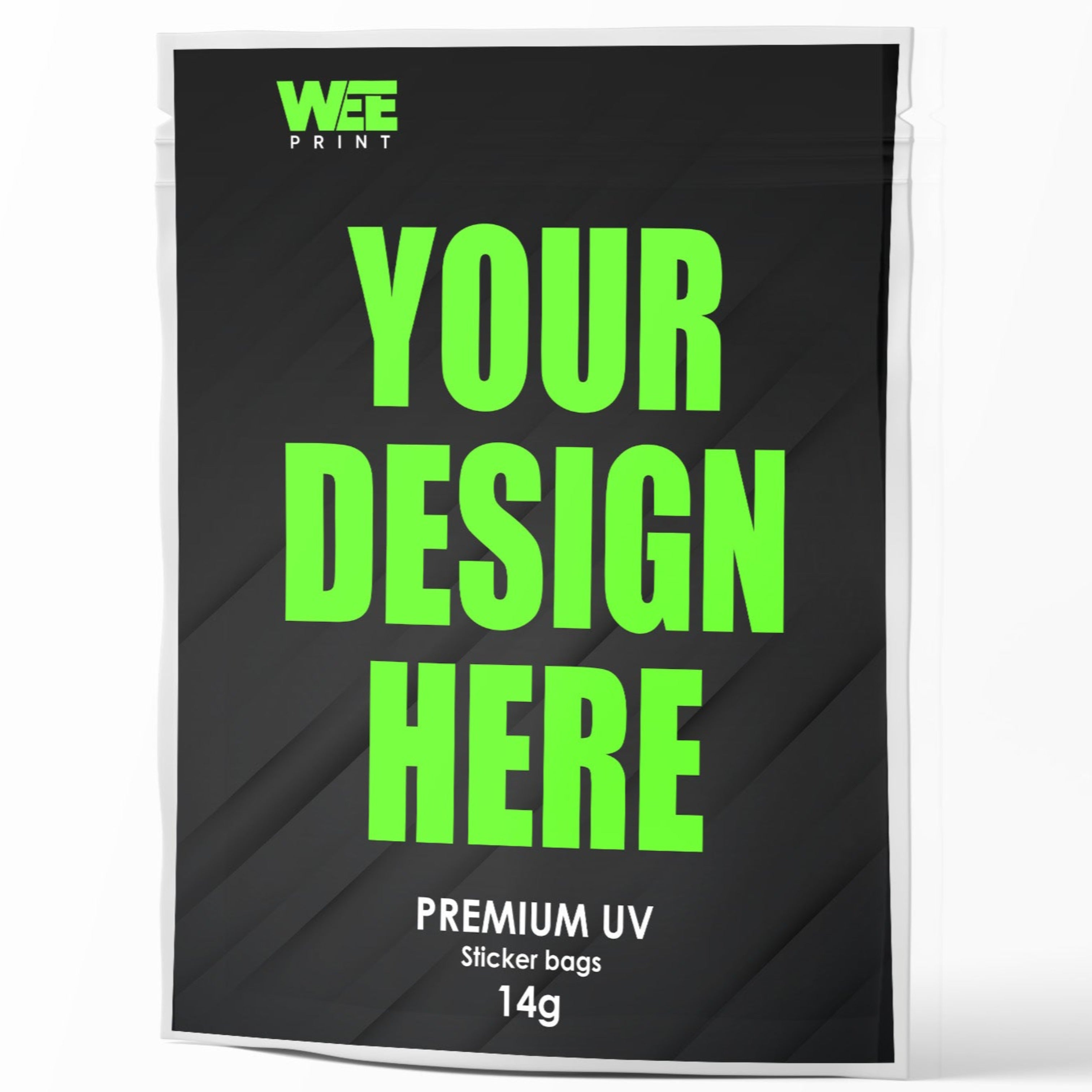 3.5g Custom UV Sticker Mylar Bags | Custom Printed Mylar Bags | WEEPRINT