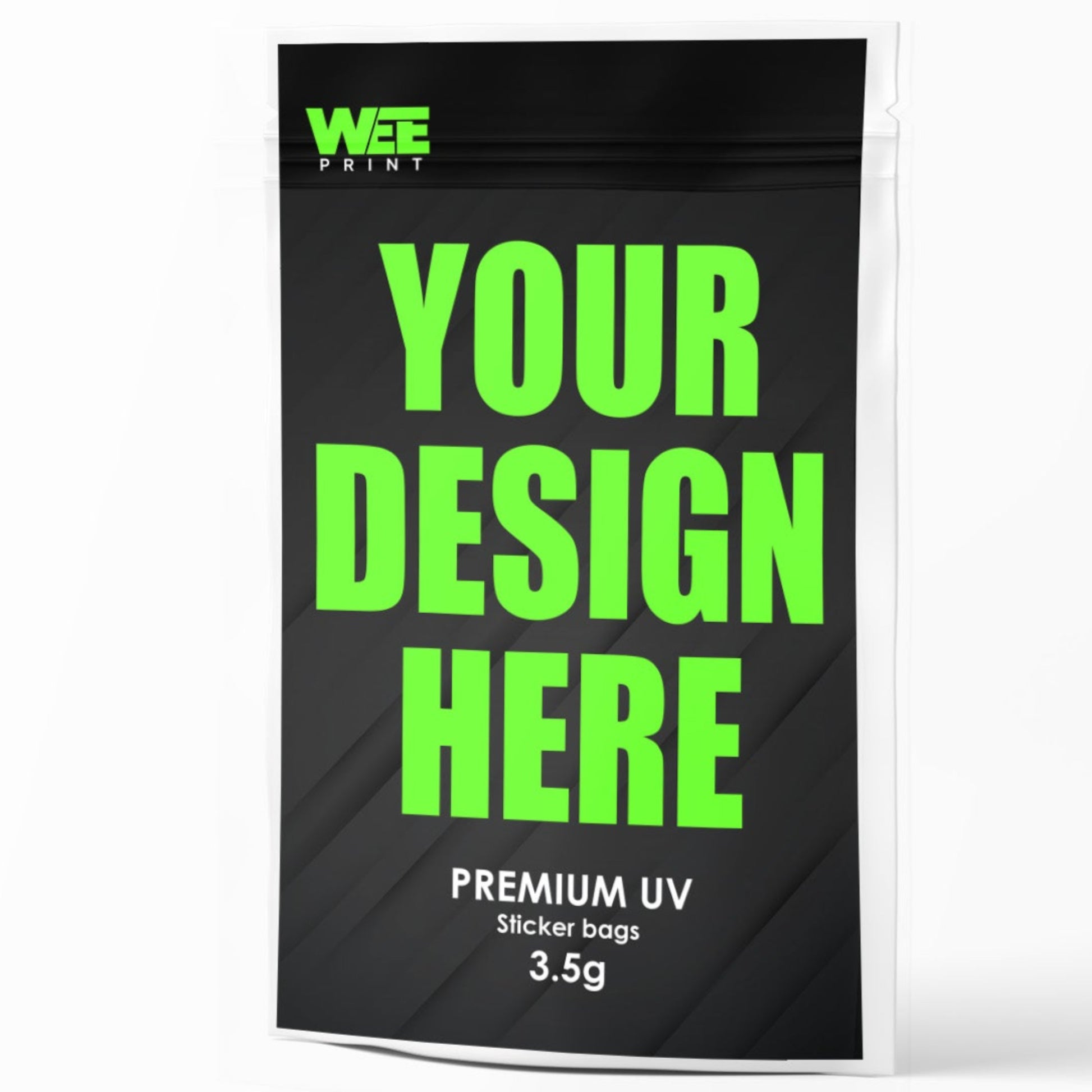 Custom UV Sticker Mylar Bags - Weeprint