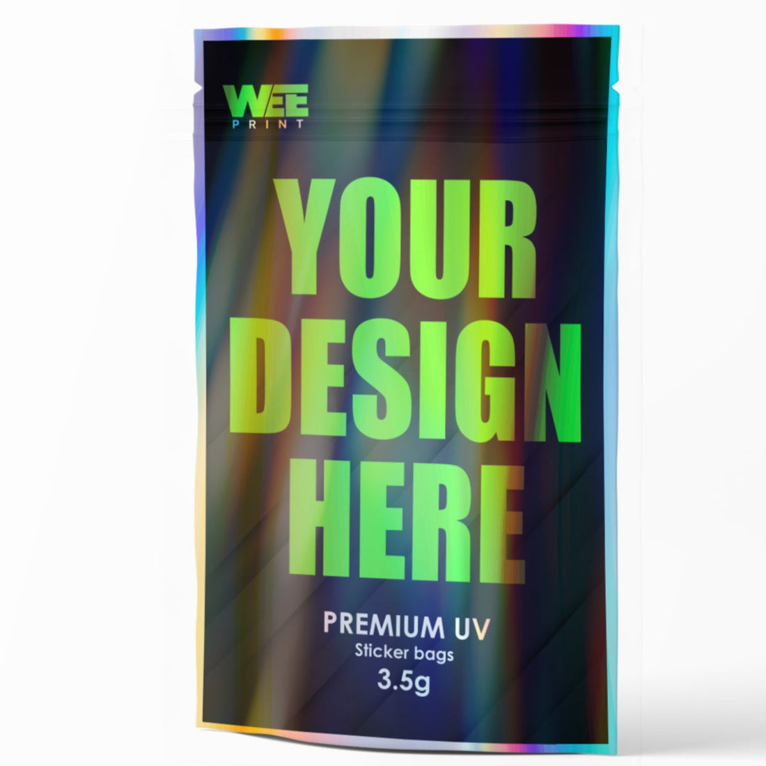3.5g Custom UV Sticker Mylar Bags | Custom Printed Mylar Bags | WEEPRINT