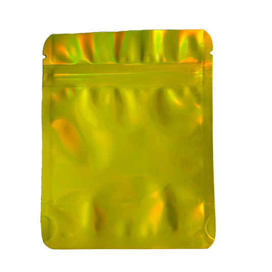 Plain Yellow 3.5G Mylar Bags | Yellow Mylar Bags