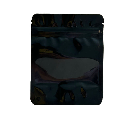 Plain Black 3.5G Mylar Bags | Black Mylar Bag