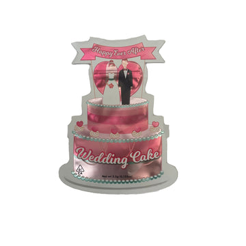 Wedding Cake- Happily Ever After Cutout 3.5G Mylar Bags | Sealing Mylar Bags