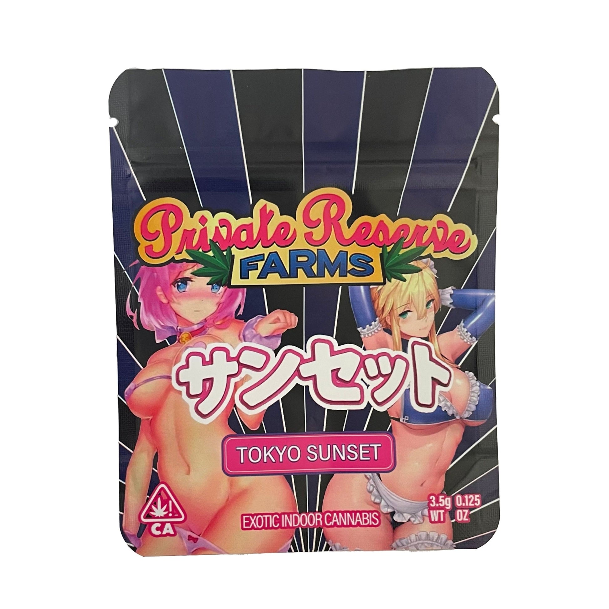 Tokyo Sunset Private Reserve Farms 3.5G Mylar Bags