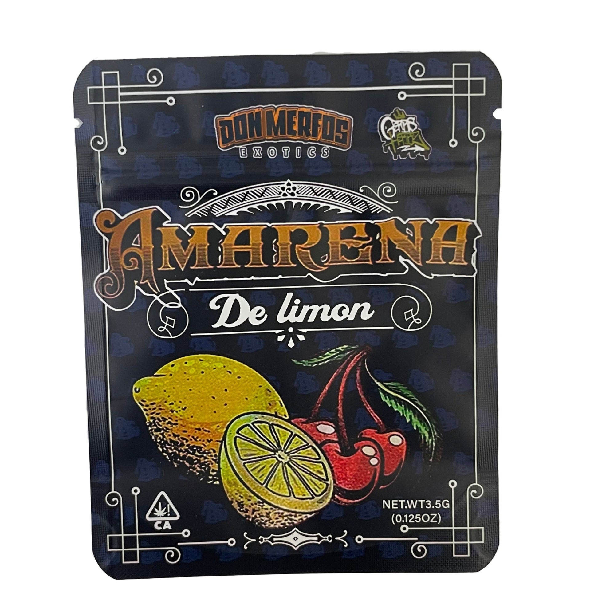 Amarena De Limone Don Merfos 3.5G Mylar Bags | Resealable Mylar Bags