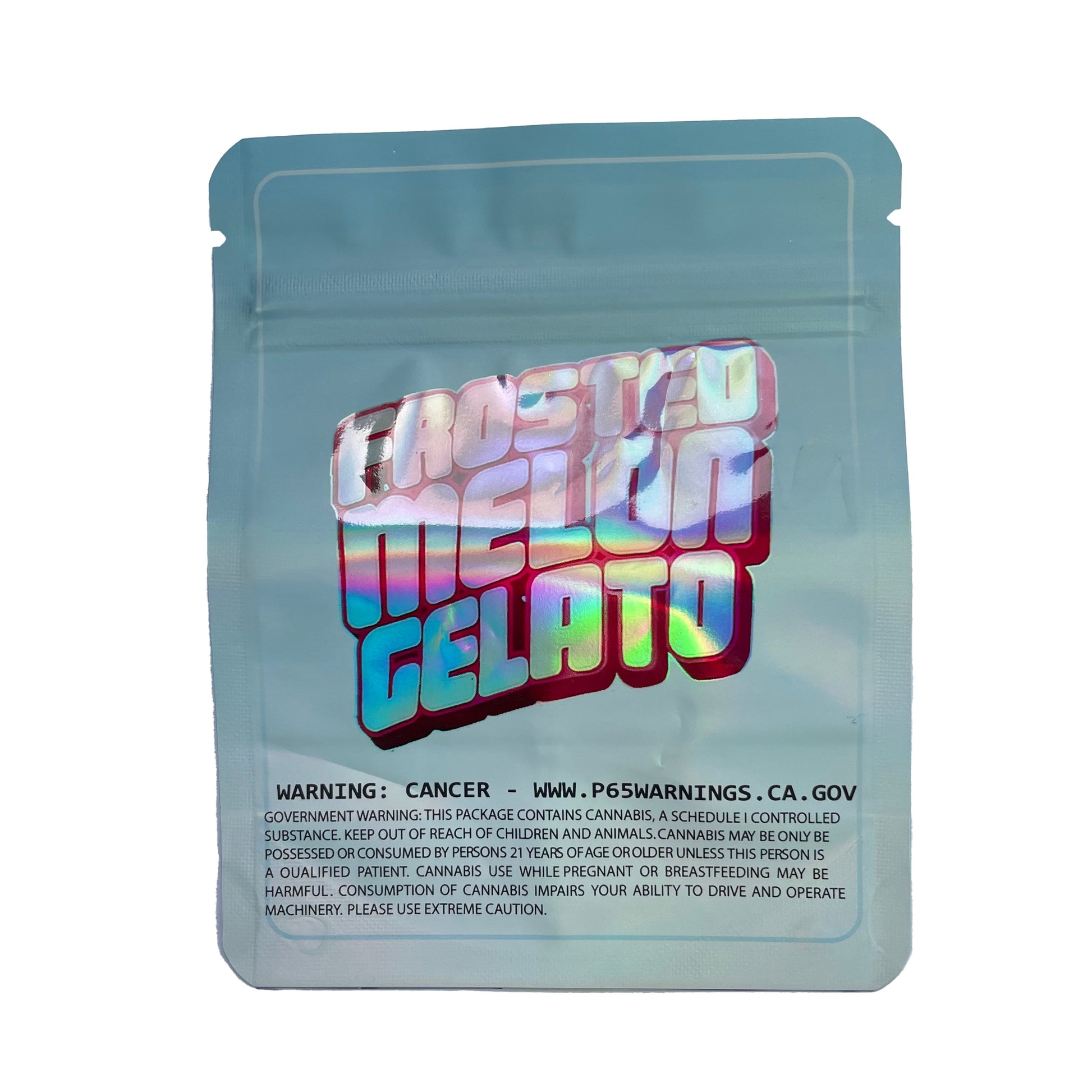 Frosted Melon Gelato 3.5G Mylar Bags | Smell Proof  Mylar Bags