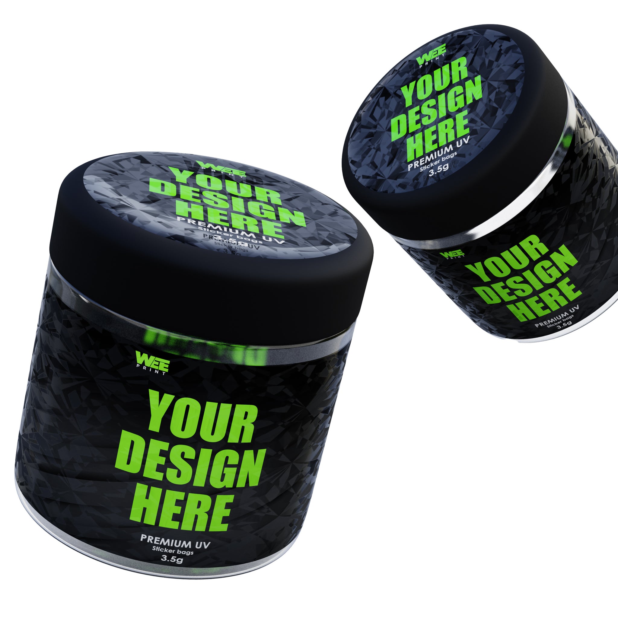 Custom 3oz diamond jar | Custom Plastic Jar