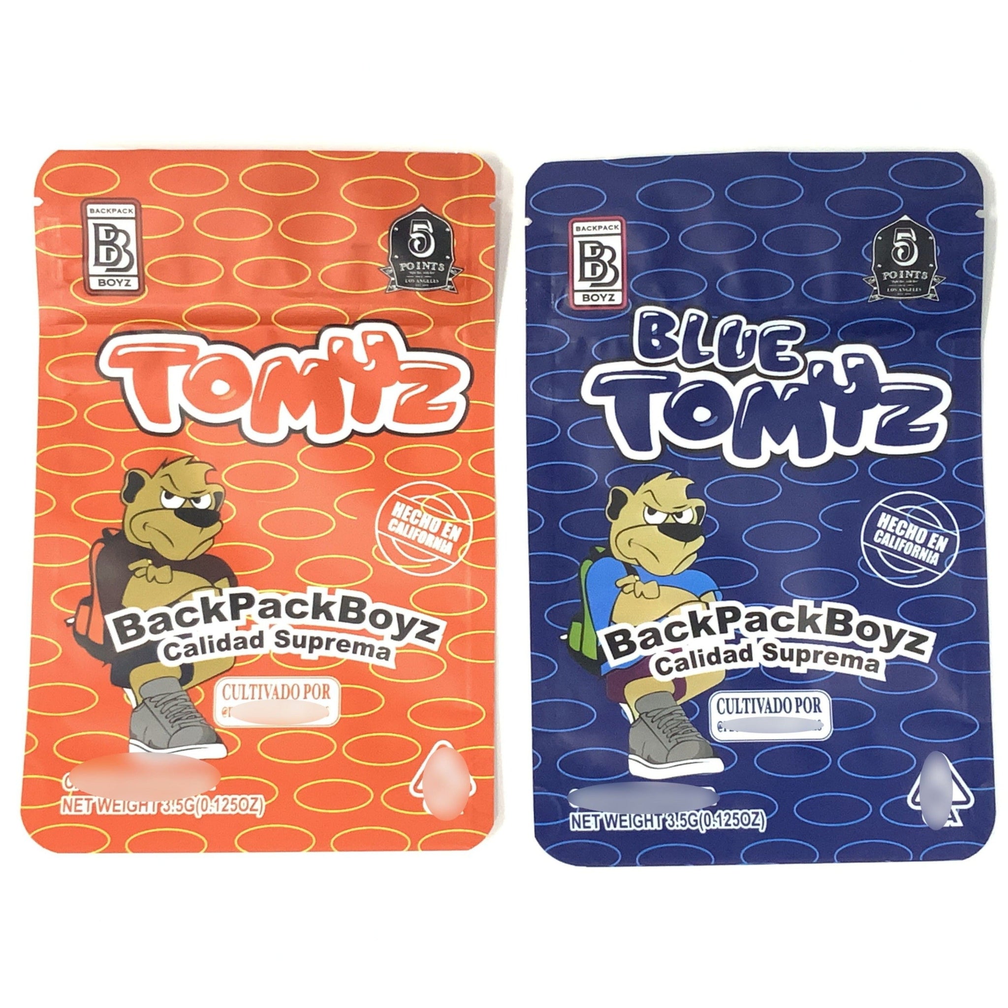 Blue/Red TOMYZ BackPack Boyz 3.5G Mylar Bags | Mylar Bag Food Storage 